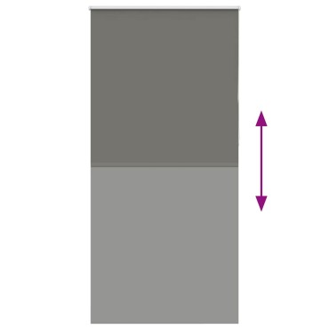 vidaXL Ρολέρ Μπλακάουτ γκρί 90x230 cm Πλάτος υφάσματος 85,7 cm