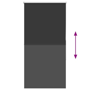 vidaXL Ρολέρ Μπλακάουτ Μαύρο 70x130 cm Πλάτος υφάσματος 65,7 cm