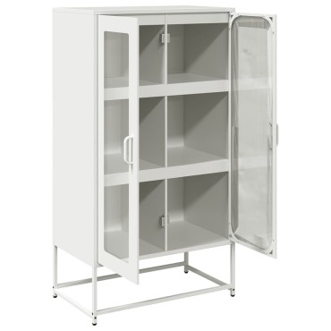 vidaXL Highboard Λευκό 68x39x123cm Ατσάλι 1 τεμ.