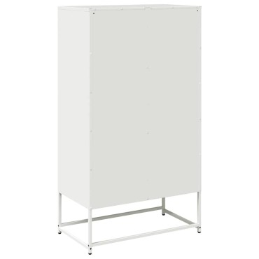 vidaXL Highboard Λευκό 68x39x123cm Ατσάλι 1 τεμ.