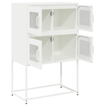 vidaXL Highboard Λευκό 68x39x107cm Ατσάλι 1 τεμ.