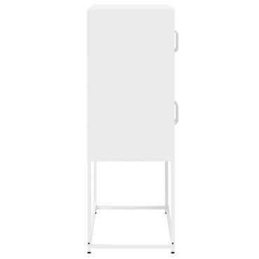 vidaXL Highboard Λευκό 68x39x107cm Ατσάλι 1 τεμ.