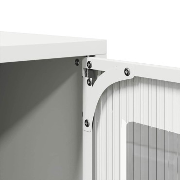 vidaXL Highboard Λευκό 68x39x107cm Ατσάλι 1 τεμ.