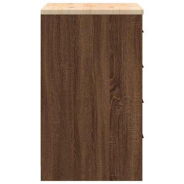vidaXL ντουλάπι αποθήκευσης γκαράζ 60x51x85 εκ μασίφ ξύλο πεύκο