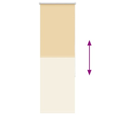 vidaXL Ρολέρ Μπλακάουτ Μπεζ 40x130 cm Πλάτος υφάσματος 35,7 cm