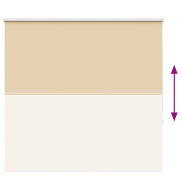 vidaXL Roller Blind Blackout Μπεζ 145x130 cm Πλάτος υφάσματος 141,6cm
