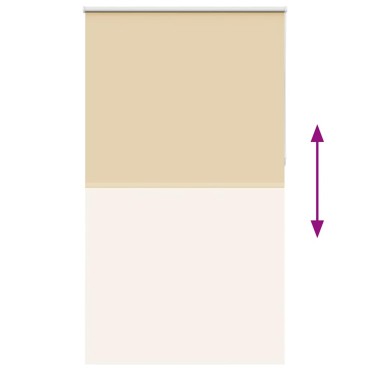 vidaXL Ρολέρ Μπλακάουτ Μπεζ 120x210 cm Πλάτος υφάσματος 116,6 cm