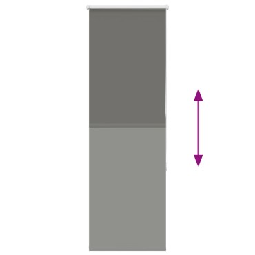 vidaXL Ρολέρ Μπλακάουτ γκρί 60x130 cm Πλάτος υφάσματος 55,7 cm