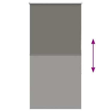 vidaXL Ρολέρ Μπλακάουτ γκρί 85x175cm Πλάτος υφάσματος 80,7 cm