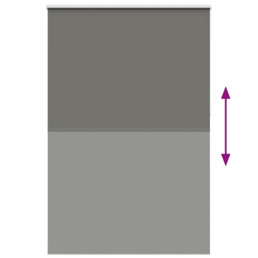 vidaXL Roller Blind Blackout γκρί 155x230 cm Πλάτος υφάσματος 151,6cm
