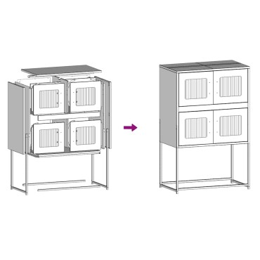 vidaXL Highboard Μουστάρδα κίτρινη 68x39x107cm Χάλυβας 1 τεμ.