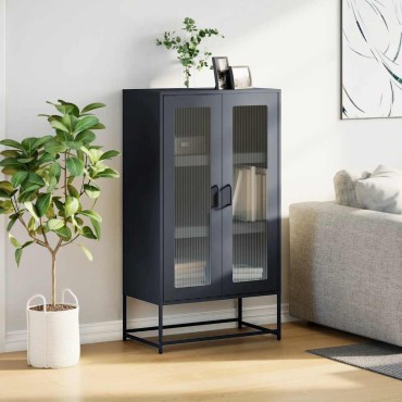 vidaXL Highboard Ανθρακί 68x39x123cm Χάλυβας 1 τεμ.