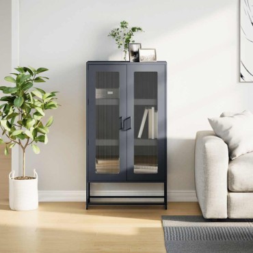 vidaXL Highboard Ανθρακί 68x39x123cm Χάλυβας 1 τεμ.