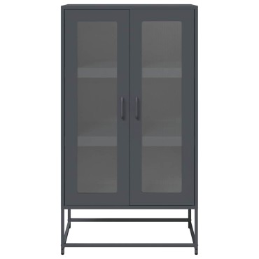 vidaXL Highboard Ανθρακί 68x39x123cm Χάλυβας 1 τεμ.