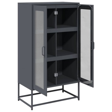 vidaXL Highboard Ανθρακί 68x39x123cm Χάλυβας 1 τεμ.