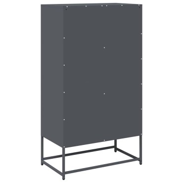 vidaXL Highboard Ανθρακί 68x39x123cm Χάλυβας 1 τεμ.