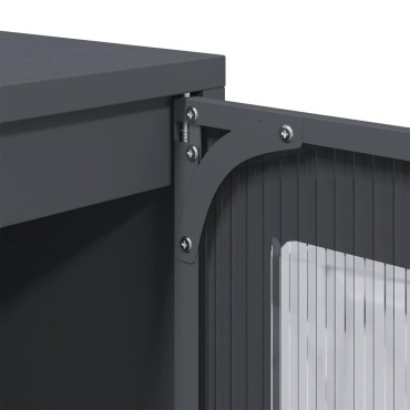 vidaXL Highboard Ανθρακί 68x39x123cm Χάλυβας 1 τεμ.