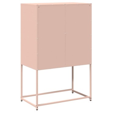 vidaXL Highboard Ροζ 68x39x107cm Ατσάλι 1 τεμ.
