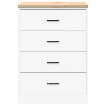 vidaXL ντουλάπι αποθήκευσης γκαράζ Λευκό 60x51x85 εκ μασίφ ξύλο πεύκο
