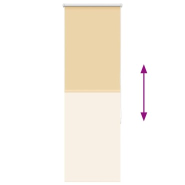 vidaXL Ρολέρ Μπλακάουτ Μπεζ 55x130 cm Πλάτος υφάσματος 50,7 cm