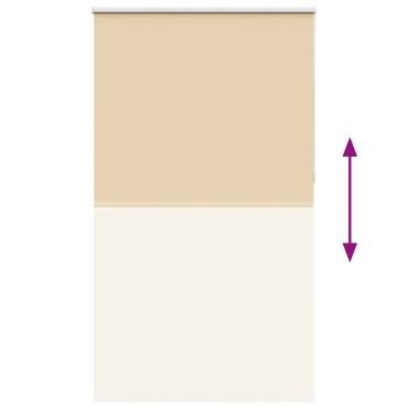 vidaXL Roller Blind Blackout Μπεζ 135x210 cm Πλάτος υφάσματος 131,6cm