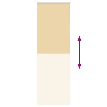 vidaXL Ρολέρ Μπλακάουτ Μπεζ 75x230 cm Πλάτος υφάσματος 70,7 cm