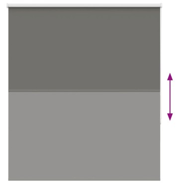 vidaXL Ρολέρ Μπλακάουτ γκρί 125x150 cm Πλάτος υφάσματος 121,6 cm