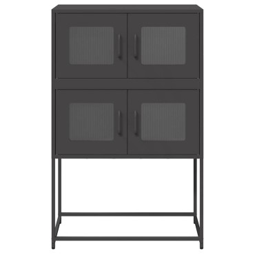 vidaXL Highboard Μαύρο 68x39x107cm Ατσάλι 1 τεμ.