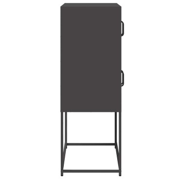 vidaXL Highboard Μαύρο 68x39x107cm Ατσάλι 1 τεμ.