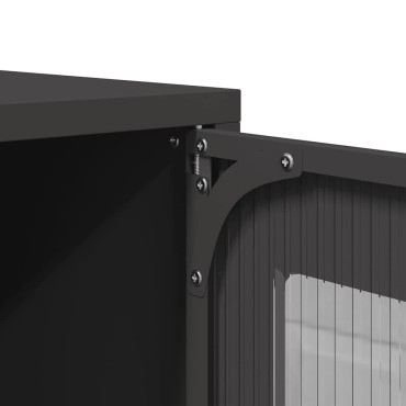 vidaXL Highboard Μαύρο 68x39x107cm Ατσάλι 1 τεμ.