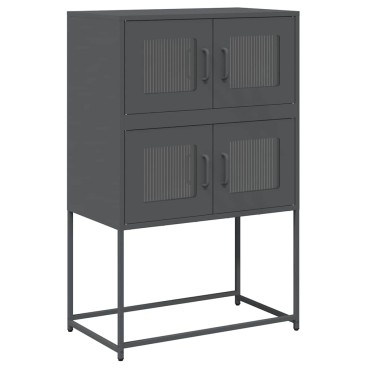 vidaXL Highboard Ανθρακί 68x39x107cm Χάλυβας 1 τεμ.