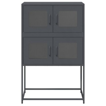 vidaXL Highboard Ανθρακί 68x39x107cm Χάλυβας 1 τεμ.