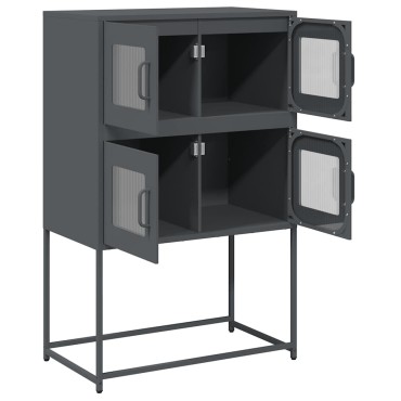vidaXL Highboard Ανθρακί 68x39x107cm Χάλυβας 1 τεμ.