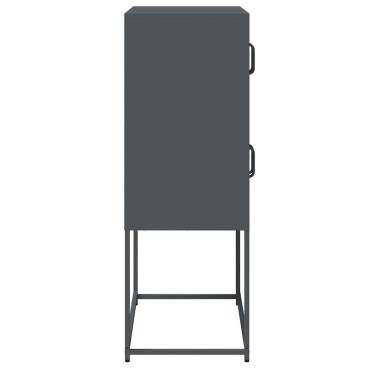 vidaXL Highboard Ανθρακί 68x39x107cm Χάλυβας 1 τεμ.