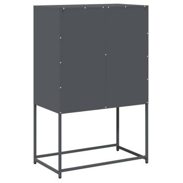 vidaXL Highboard Ανθρακί 68x39x107cm Χάλυβας 1 τεμ.