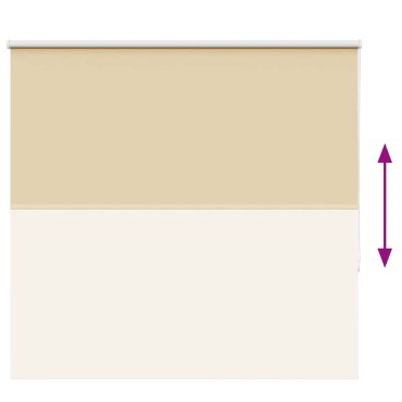 vidaXL Roller Blind Blackout Μπεζ 165x130 cm Πλάτος υφάσματος 161,6cm