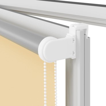vidaXL Roller Blind Blackout Μπεζ 135x130 cm Πλάτος υφάσματος 131,6cm