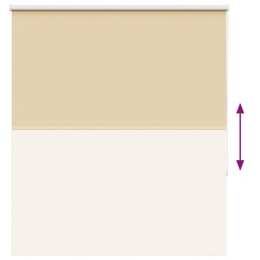 vidaXL Roller Blind Blackout Μπεζ 135x130 cm Πλάτος υφάσματος 131,6cm