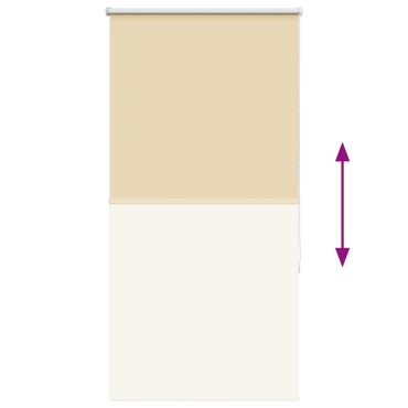 vidaXL Ρολέρ Μπλακάουτ Μπεζ 75x150 cm Πλάτος υφάσματος 70,7 cm