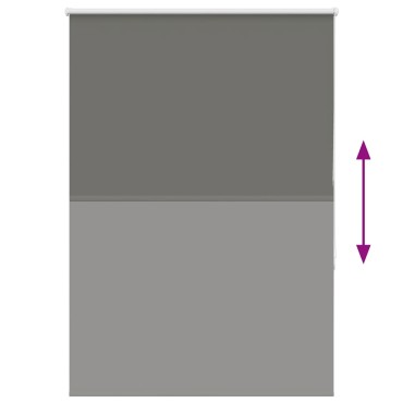 vidaXL Ρολέρ Μπλακάουτ γκρί 105x130 cm Πλάτος υφάσματος 100,7 cm
