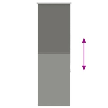 vidaXL Roller Blind Blackout γκρί 45x150 cm Πλάτος υφάσματος 40,7 cm