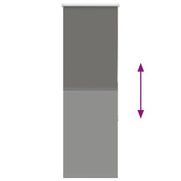 vidaXL Ρολέρ Μπλακάουτ γκρί 60x150 cm Πλάτος υφάσματος 55,7 cm