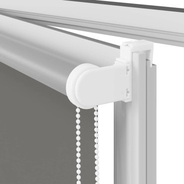 vidaXL Roller Blind Blackout γκρί 140x150 cm Πλάτος υφάσματος 136,6cm