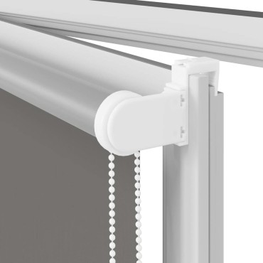 vidaXL Roller Blind Blackout γκρί 130x150 cm Πλάτος υφάσματος 126,6cm