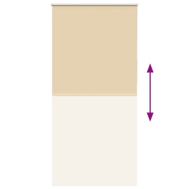 vidaXL Ρολέρ Μπλακάουτ Μπεζ 100x230 cm Πλάτος υφάσματος 95,7 cm