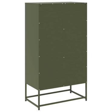 vidaXL Highboard Ελαιοπράσινο 68x39x123cm Ατσάλι 1 τεμ.