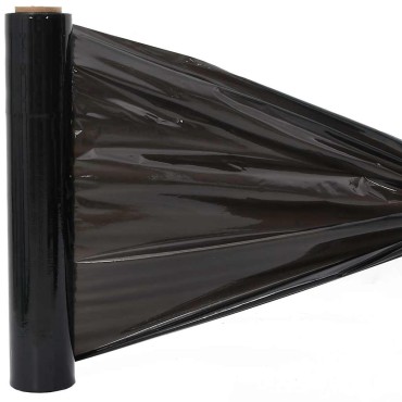 vidaXL Stretch Film 6 τεμάχια Μαύρο 20 μm 50 cm x 300 m
