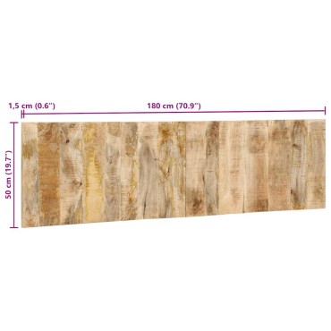 vidaXL κεφαλάρι μασίφ ακατέργαστο ξύλο Mango 180x1,5x50cm