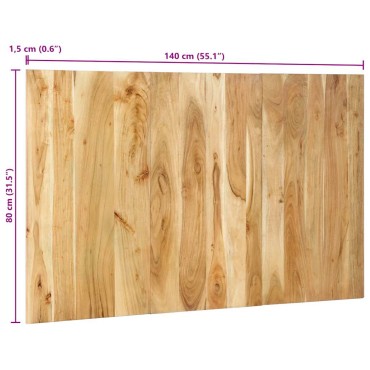 vidaXL κεφαλάρι από μασίφ ξύλο ακακίας 140x1,5x80 cm