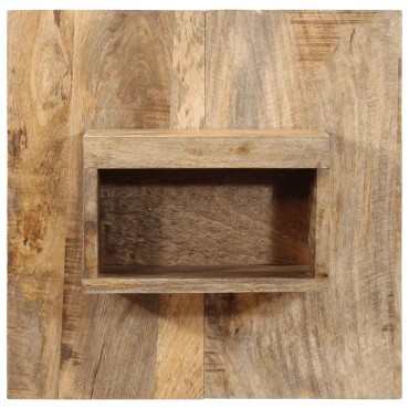 vidaXL Κομοδίνο 50x27x50cm Στερεό ακατέργαστο ξύλο Μάνγκο 1 τεμ.